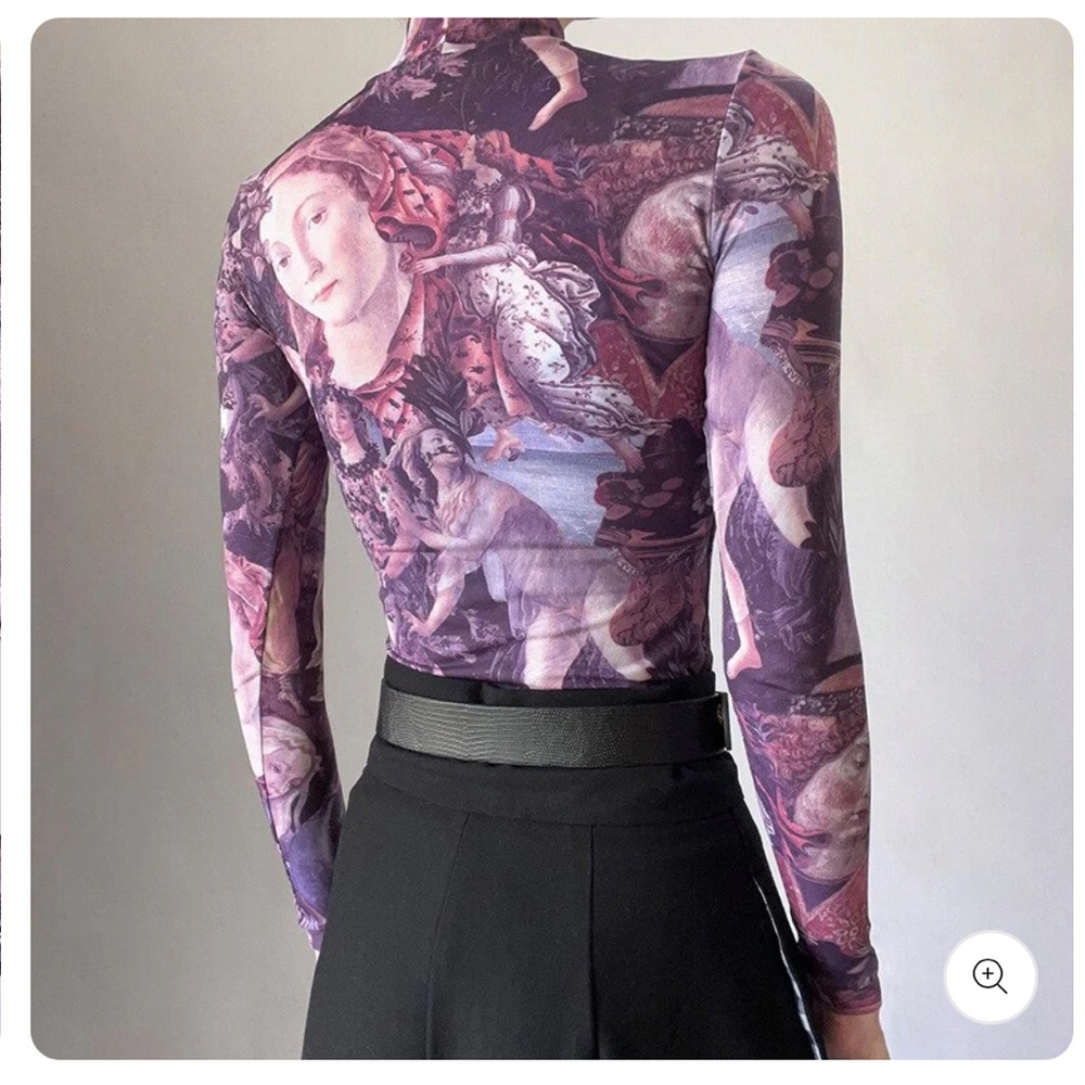Galartsy Primavera Botticelli Mock Neck Top - Picture 3 of 4